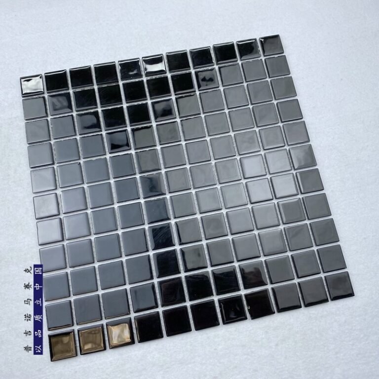 CM-CR-022 Black Grey Crystal Glass Mosaic Tile mosaic tile