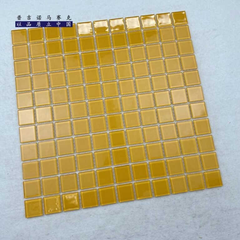 CM-CR-026 Golden Yellow Crystal Glass Mosaic Tile mosaic tile