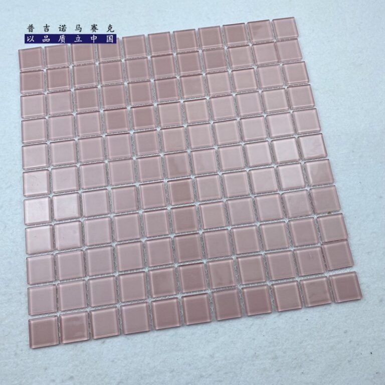 CM-CR-028 Dusty Pink Crystal Glass Mosaic Tile mosaic tile