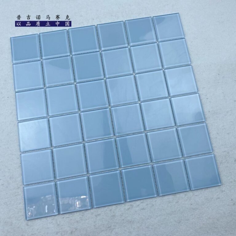 CM-CR-033 Light Blue Grey Crystal Glass Mosaic Tile mosaic tile