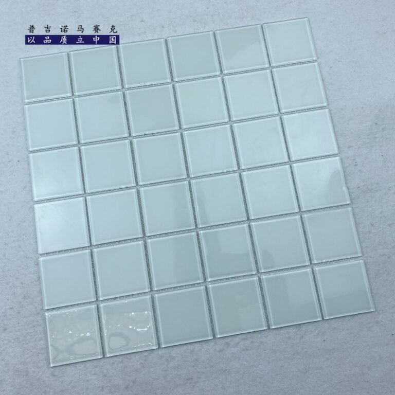 CM-CR-034 Pale Mint Crystal Glass Mosaic Tile mosaic tile
