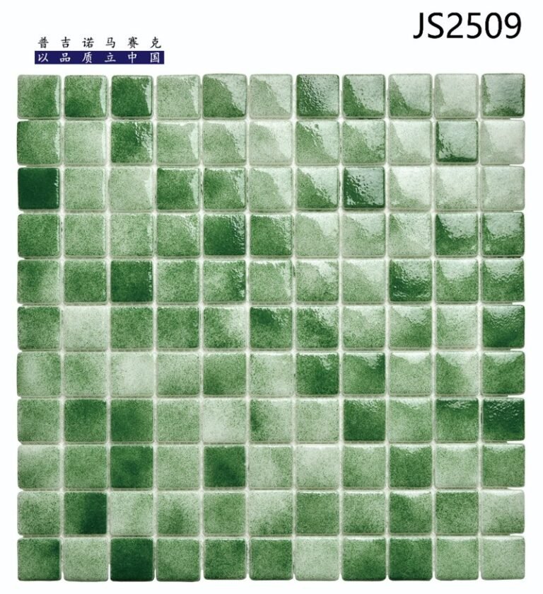 CM-CR-044 Green Marble Gradient Crystal Glass Mosaic Tile mosaic tile