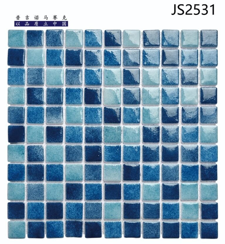 CM-CR-059 Deep Blue Gradient Crystal Glass Mosaic Tile mosaic tile