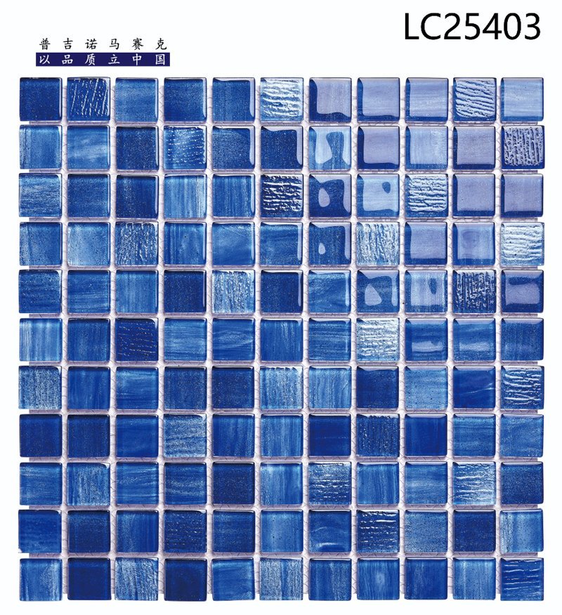 CM-CR-060 Blue Marble Mix Crystal Glass Mosaic Tile mosaic tile