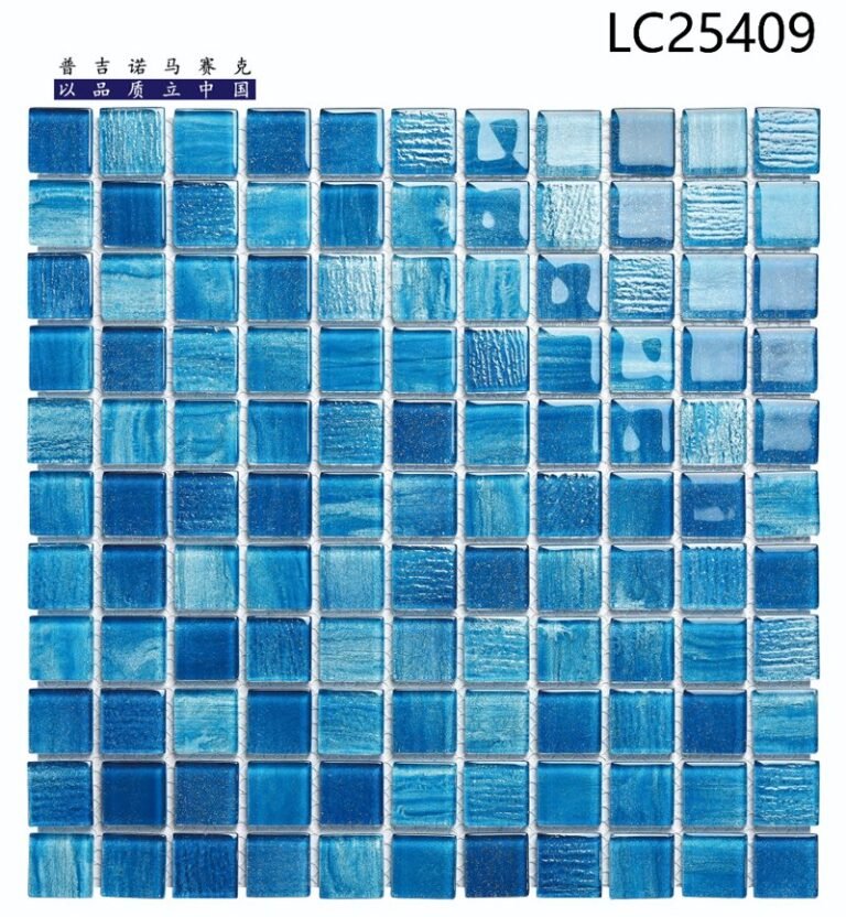 CM-CR-064 Teal Blue Mix Crystal Glass Mosaic Tile mosaic tile