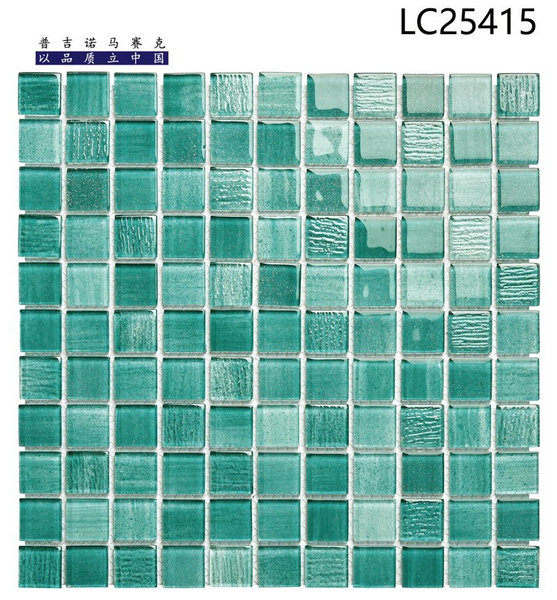 CM-CR-068 Emerald Green Mix Crystal Glass Mosaic Tile mosaic tile