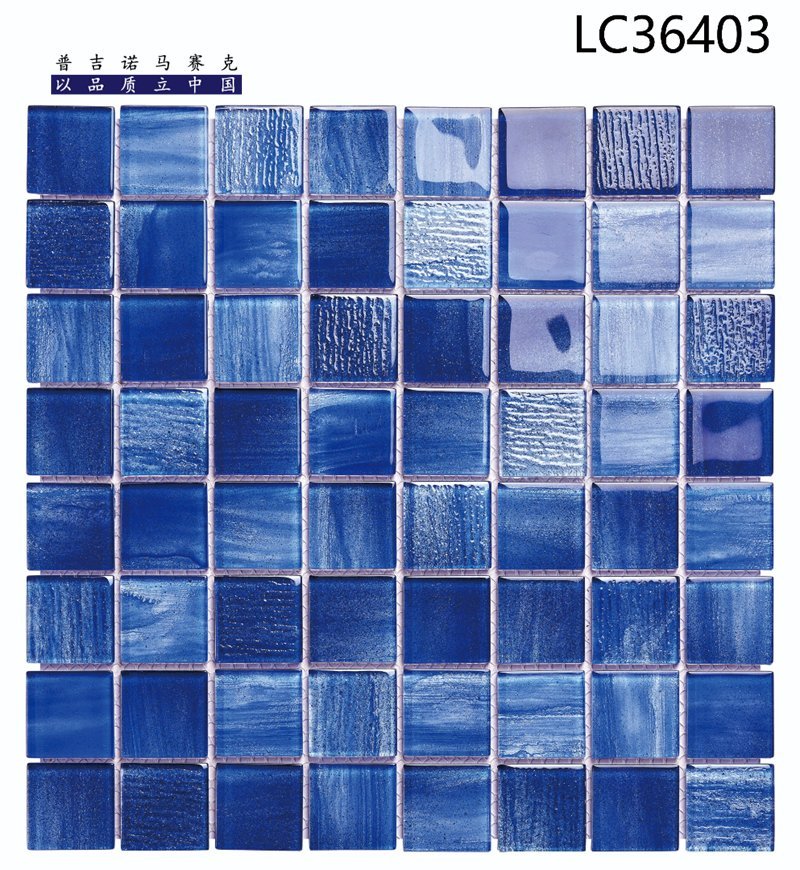 CM-CR-069 Deep Blue Mix Crystal Glass Mosaic Tile mosaic tile
