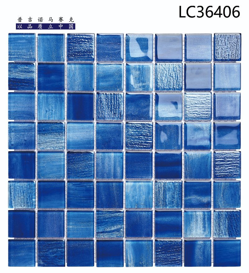 CM-CR-070 Cobalt Blue Mix Crystal Glass Mosaic Tile mosaic tile