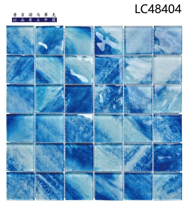 CM-CR-081 Deep Blue Marble Crystal Glass Mosaic Tile mosaic tile