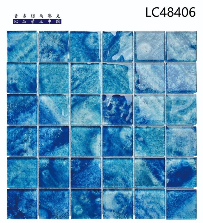 CM-CR-083 Blue Marble Crystal Glass Mosaic Tile mosaic tile