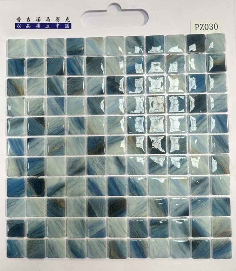 CM-CR-097 Grey White Marble Crystal Glass Mosaic Tile mosaic tile