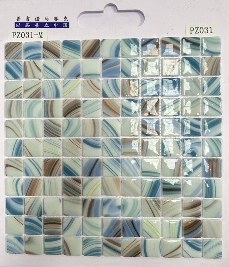 CM-CR-098 Beige Marble Mix Crystal Glass Mosaic Tile mosaic tile