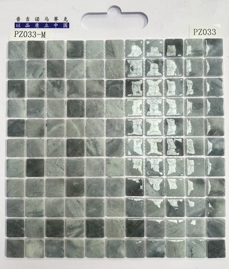 CM-CR-100 Beige Blue Marble Crystal Glass Mosaic Tile mosaic tile