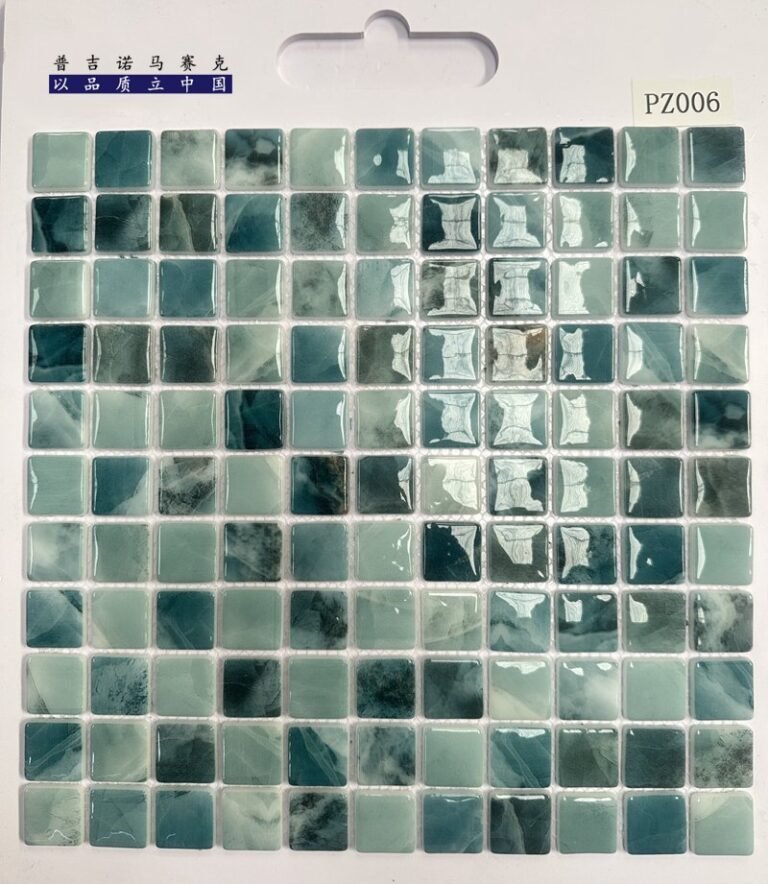 CM-CR-109 Sea Green Mix Crystal Glass Mosaic Tile mosaic tile