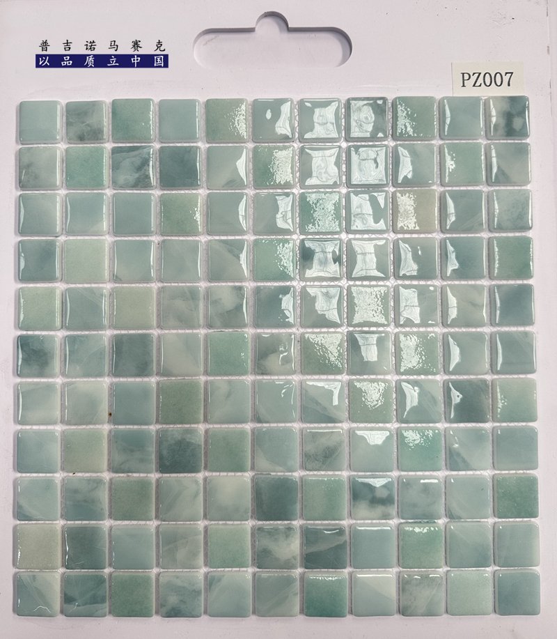 CM-CR-110 Pale Teal Marble Crystal Glass Mosaic Tile mosaic tile