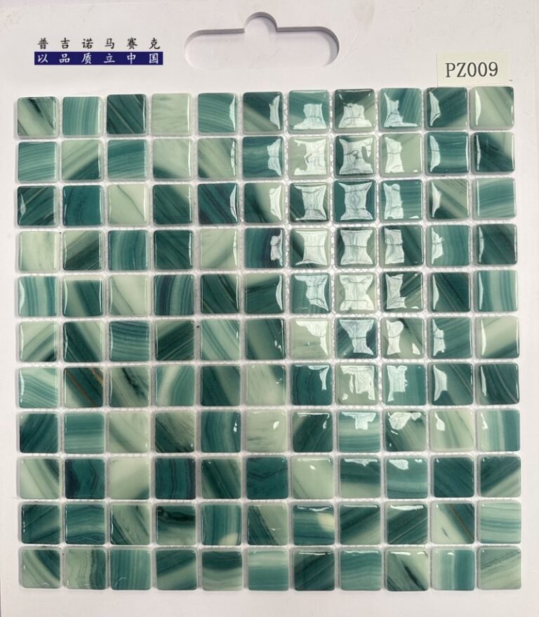 CM-CR-112 Green Teal Marble Crystal Glass Mosaic Tile mosaic tile