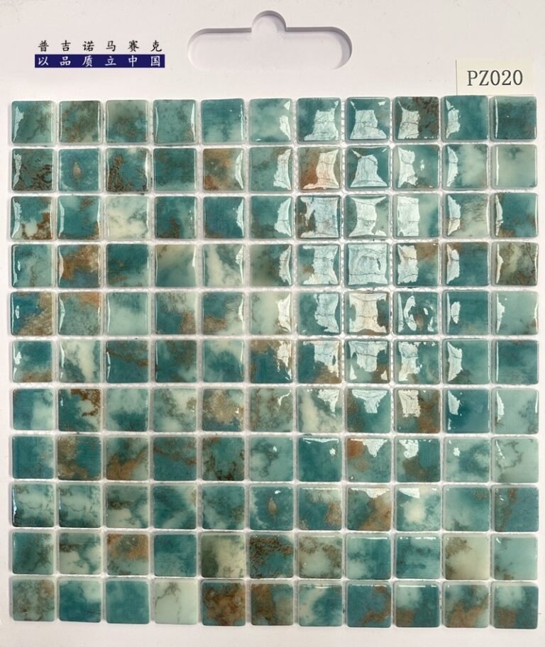 CM-CR-123 Teal Brown Mix Crystal Glass Mosaic Tile mosaic tile