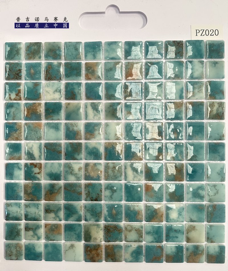 CM-CR-123 Teal Brown Mix Crystal Glass Mosaic Tile mosaic tile