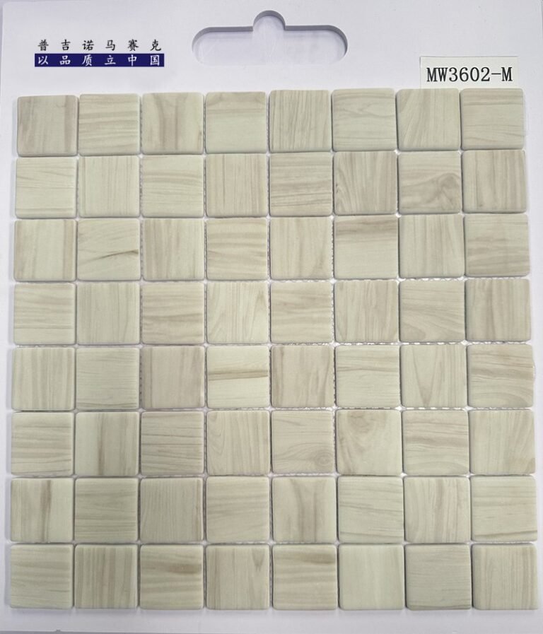 CM-CR-175 Beige Wood Grain Hexagon Crystal Glass Mosaic Tile mosaic tile