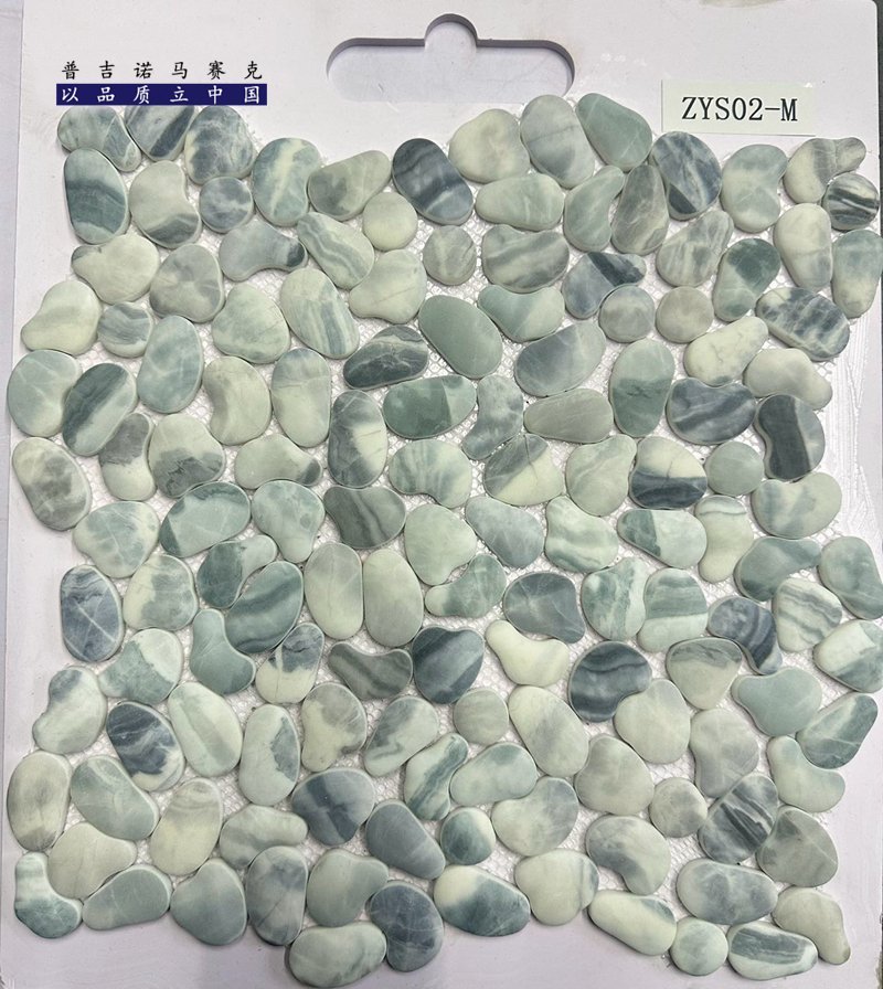 CM-CR-188 Blue White Mix Pebble Crystal Glass Mosaic Tile mosaic tile