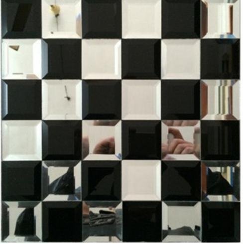 CM-MR-013 Black and White Checker Mirror Mosaic Tile mosaic tile