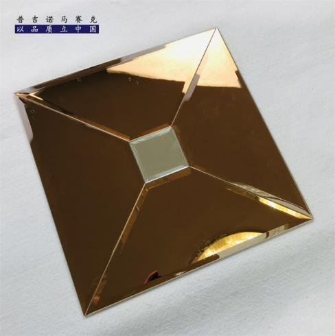 CM-MR-069 Copper Bronze 3D Mirror Mosaic Tile mosaic tile