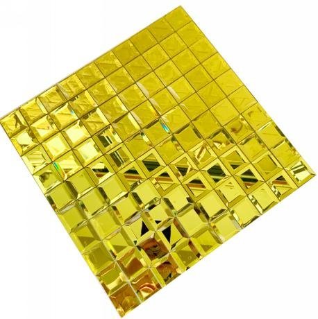 CM-MR-074 Gold Diamond Mirror Mosaic Tile mosaic tile