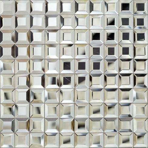 CM-MR-075 Silver Diamond Mirror Mosaic Tile mosaic tile