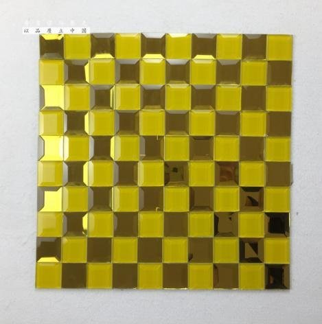 CM-MR-084 Gold Diamond Mirror Mosaic Tile mosaic tile