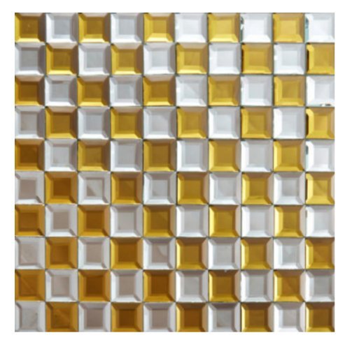CM-MR-088 Gold and White Checker Mirror Mosaic Tile mosaic tile