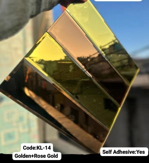 CM-MR-110 Gold and Black Strip Mirror Mosaic Tile mosaic tile