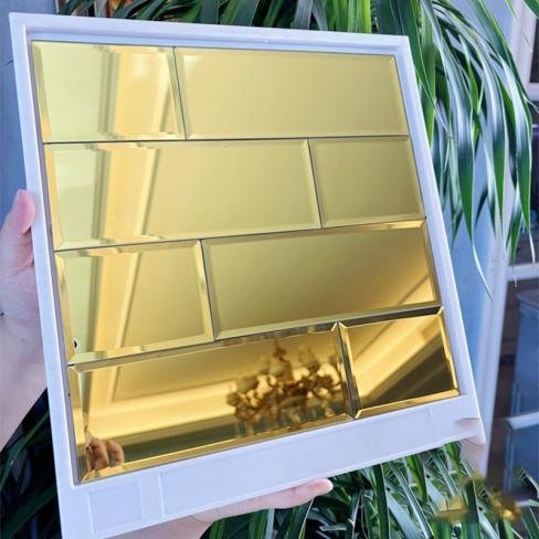 CM-MR-115 Gold Metro Tile Mirror Mosaic Tile mosaic tile