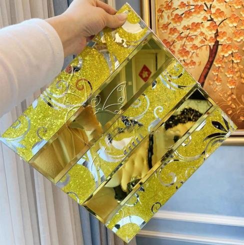 CM-MR-118 Tortoiseshell Gold Mirror Mosaic Tile mosaic tile