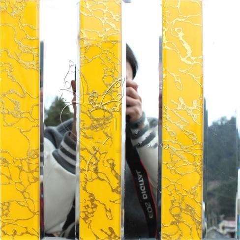 CM-MR-120 Gold and White Branch Mirror Mosaic Tile mosaic tile