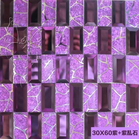 CM-MR-125 Purple Crackle Mirror Mosaic Tile mosaic tile