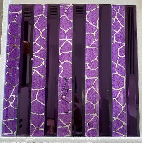 CM-MR-140 Purple Leaf Strip Mirror Mosaic Tile mosaic tile
