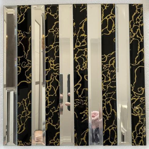 CM-MR-156 Gold and Black Branch Mirror Mosaic Tile mosaic tile
