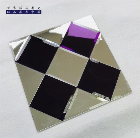 CM-MR-162 Black and Silver Diamond Mirror Mosaic Tile mosaic tile