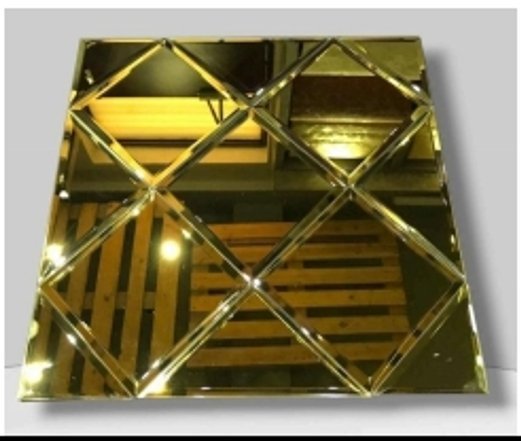 CM-MR-169 Gold 3D Pyramid Mirror Mosaic Tile mosaic tile