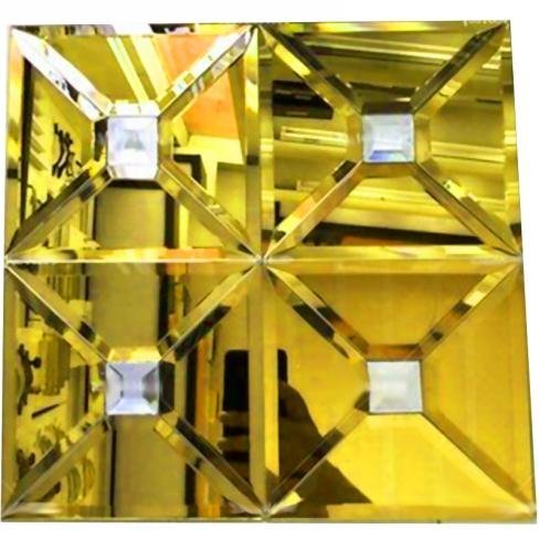 CM-MR-170 Gold 3D Pyramid Mirror Mosaic Tile mosaic tile