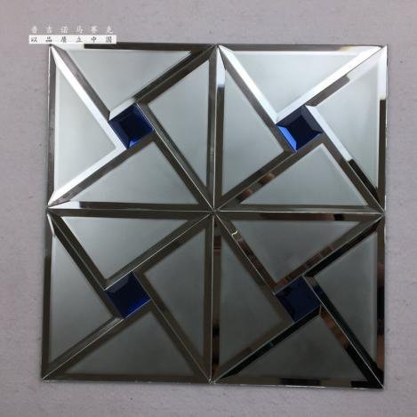 CM-MR-174 Silver and Blue 3D Mirror Mosaic Tile mosaic tile