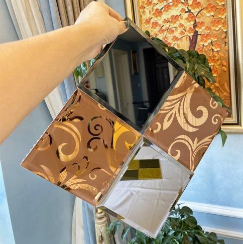 CM-MR-188 Bronze and Brown Diamond Mirror Mosaic Tile mosaic tile