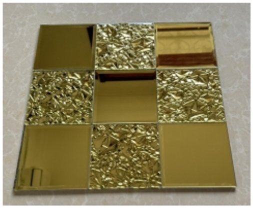 CM-MR-194 Champagne Gold Textured Mirror Mosaic Tile mosaic tile
