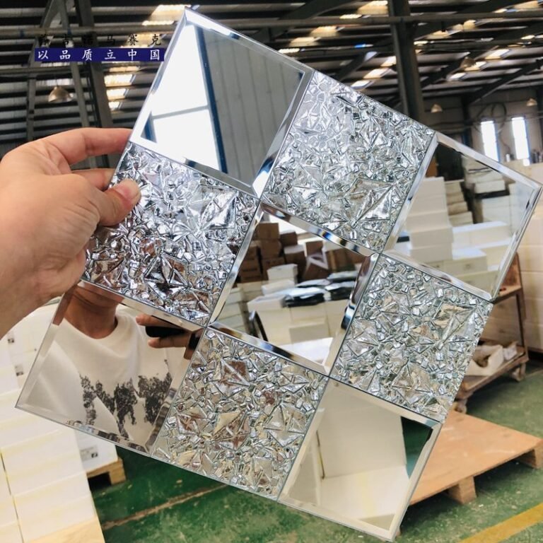 CM-MR-196 Silver Crackle Mirror Mosaic Tile mosaic tile
