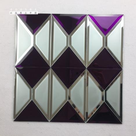 CM-MR-201 Purple and Silver Diamond Mirror Mosaic Tile mosaic tile