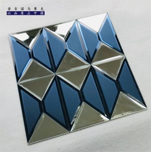 CM-MR-202 Blue and Silver Diamond Mirror Mosaic Tile mosaic tile