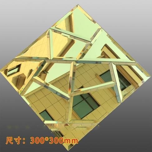 CM-MR-211 Gold and Silver Angular Mirror Mosaic Tile mosaic tile