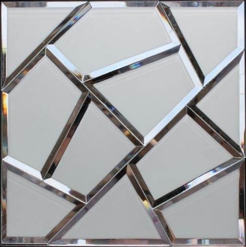 CM-MR-213 Silver Grey Angular Mirror Mosaic Tile mosaic tile