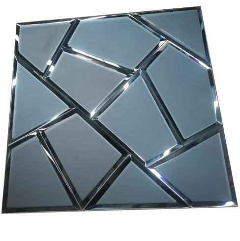 CM-MR-215 Silver Blue Angular Mirror Mosaic Tile mosaic tile