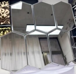 CM-MR-229 Silver Hexagon Mirror Mosaic Tile mosaic tile